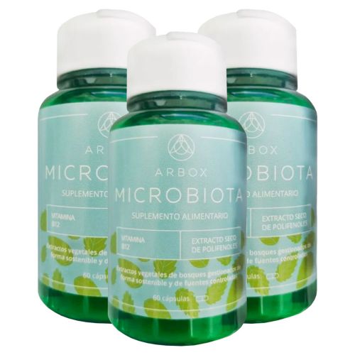 Pack 3 Arbox Microbiota Suplemento X 60 Cápsulas