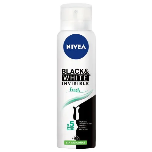 Nivea Black & White Fresh Desodorante Femenino Sin Siliconas