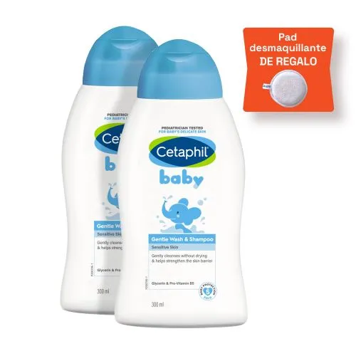 Pack 2 Cetaphil Baby Baño Lí­quido Y Shampoo + Regalo!