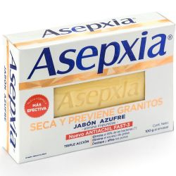 Asepxia jabón azufre x 100 gramos