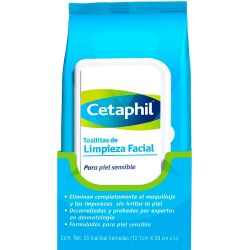 Cetaphil toallitas de limpieza facial x 25