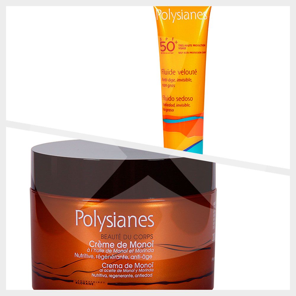 Combo polysianes spf50 fluido sedoso + crema monoi