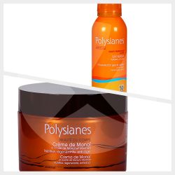 Combo polysianes spf50 leche sedosa + crema monoi