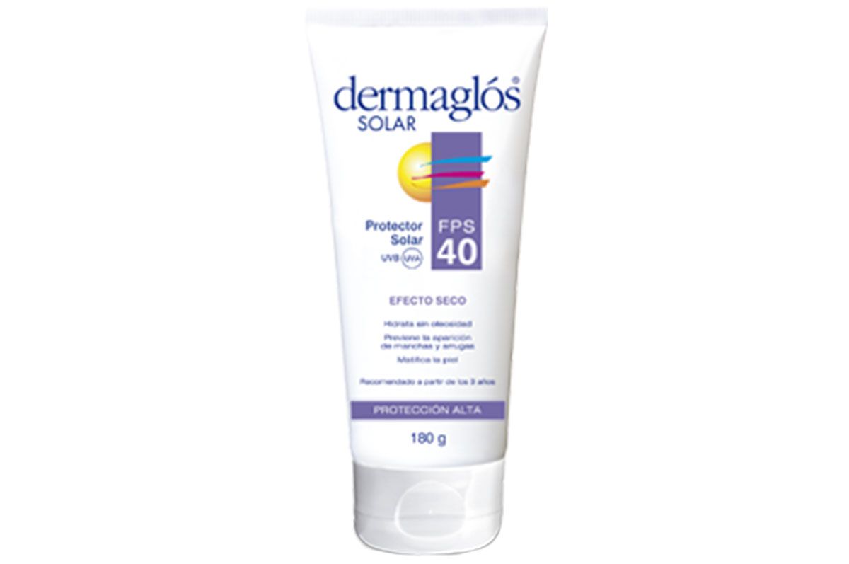 Dermaglós protector solar fps 40 crema efecto seco x 180 Dermaglós protector solar fps 40 crema efecto seco x 180