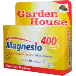 Garden house magnesio 400 x 30 comprimidos