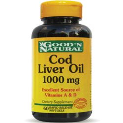 Good n natural cod liver oil 1000mg x 60 cápsulas