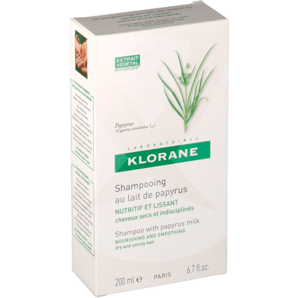 Klorane papiro shampoo cabello alisado