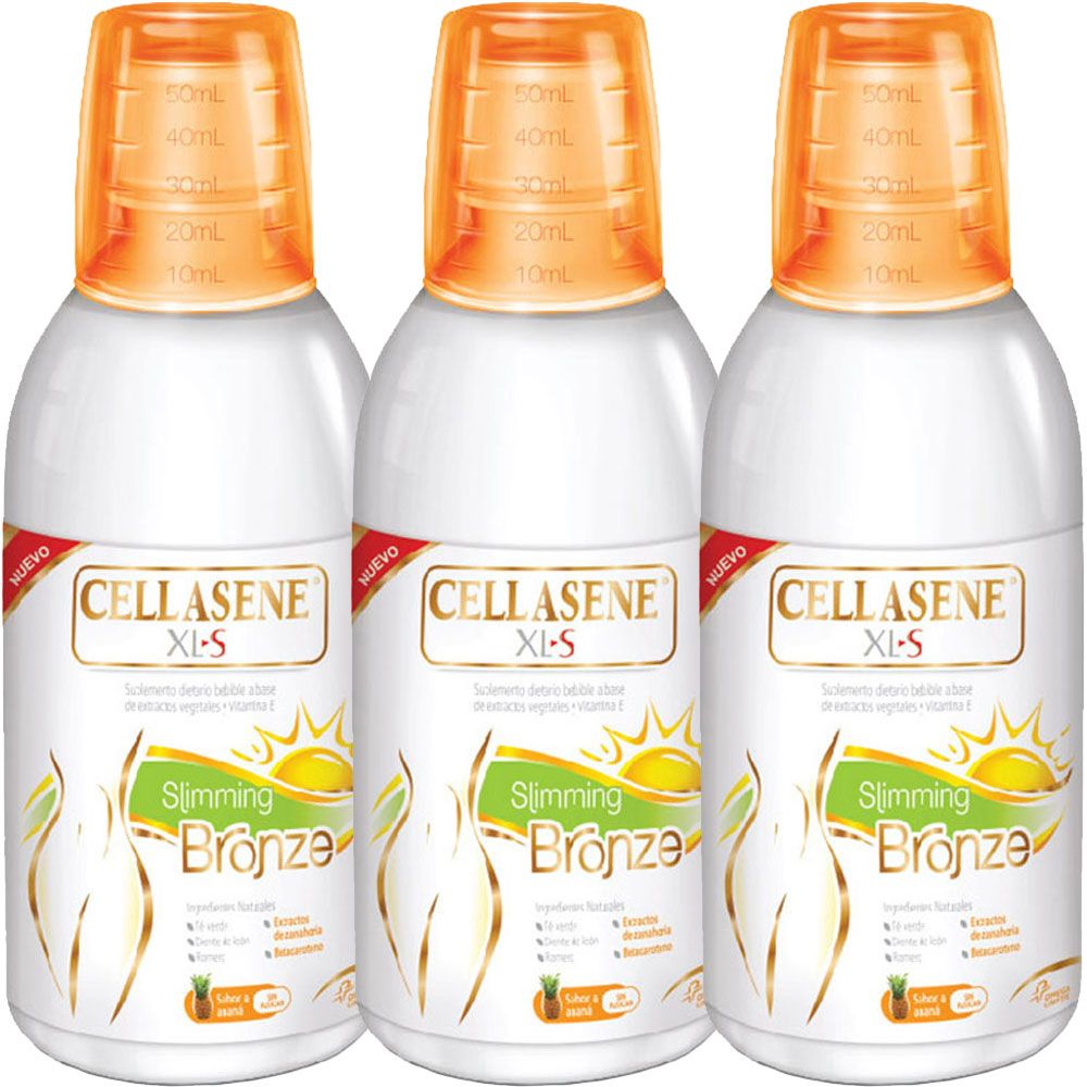 Pack 3 cellasene xl-s slimming bronze x 500ml