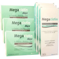 Pack 3 megacistin max x 30 + 3 megacistin shampoo