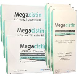 Pack 3 megacistin x 60 comp + 3 megacistin shampoo