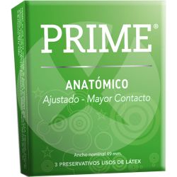 Prime preservativos anatómicos x 3