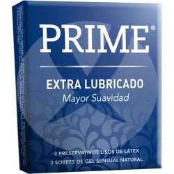 Prime preservativos extra lubricados