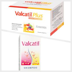Valcatil plus 32 sobres + Valcatil shampoo 150ml