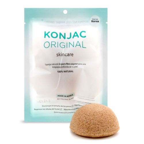 Konjac Esponja Facial Fina Arcilla Amarilla Francesa Natural