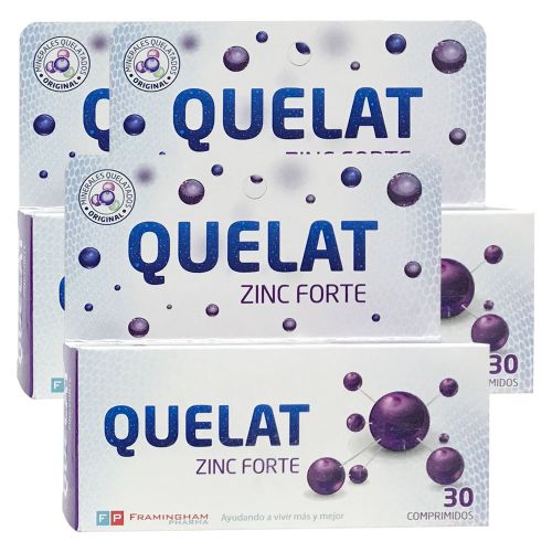 Pack 3 Quelat Zinc Forte X 30 Comprimidos