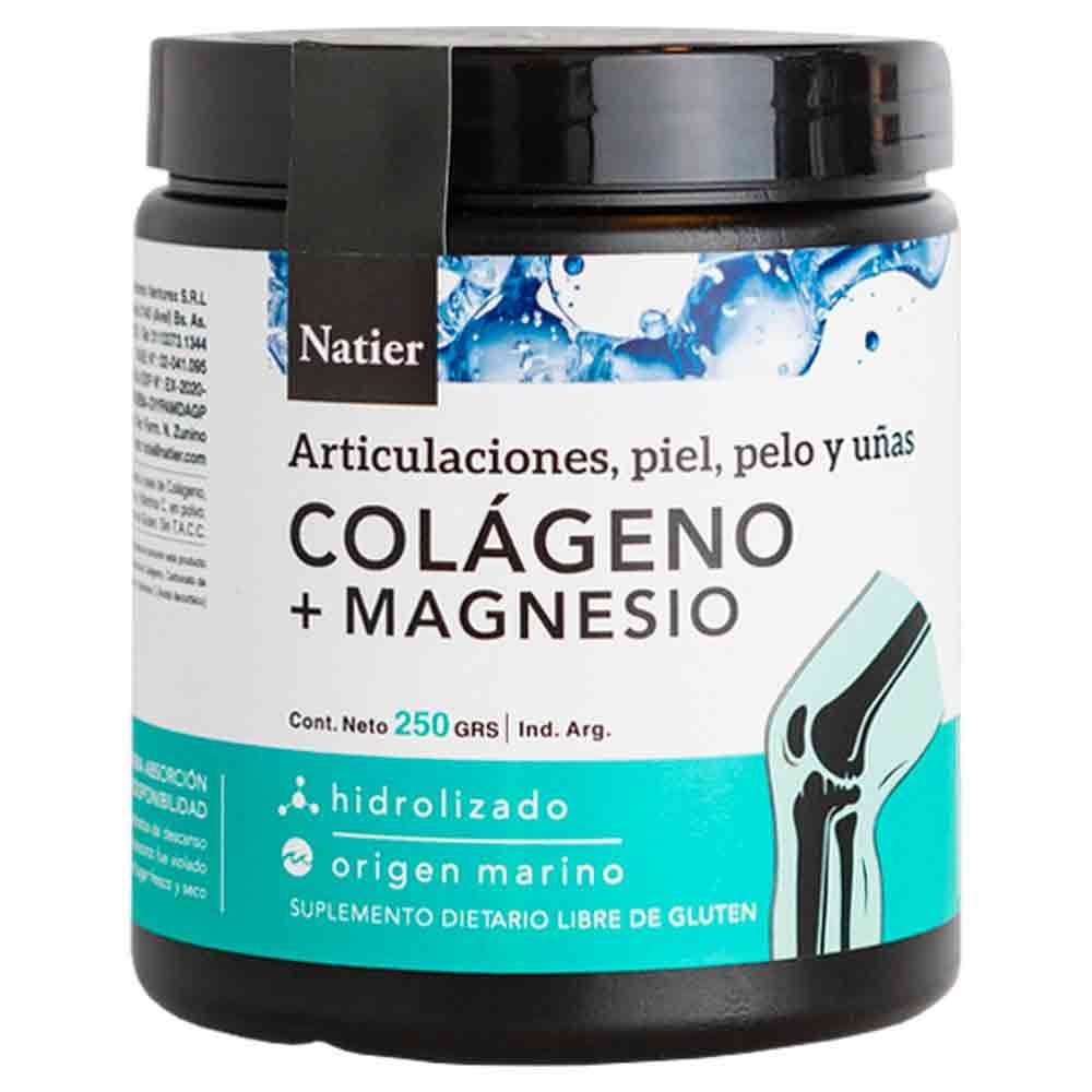 Natier colágeno + magnesio polvo hidrolizado concentrado