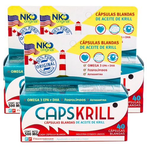 Pack 3 Capskrill Aceite De Krill X 40 Cápsulas