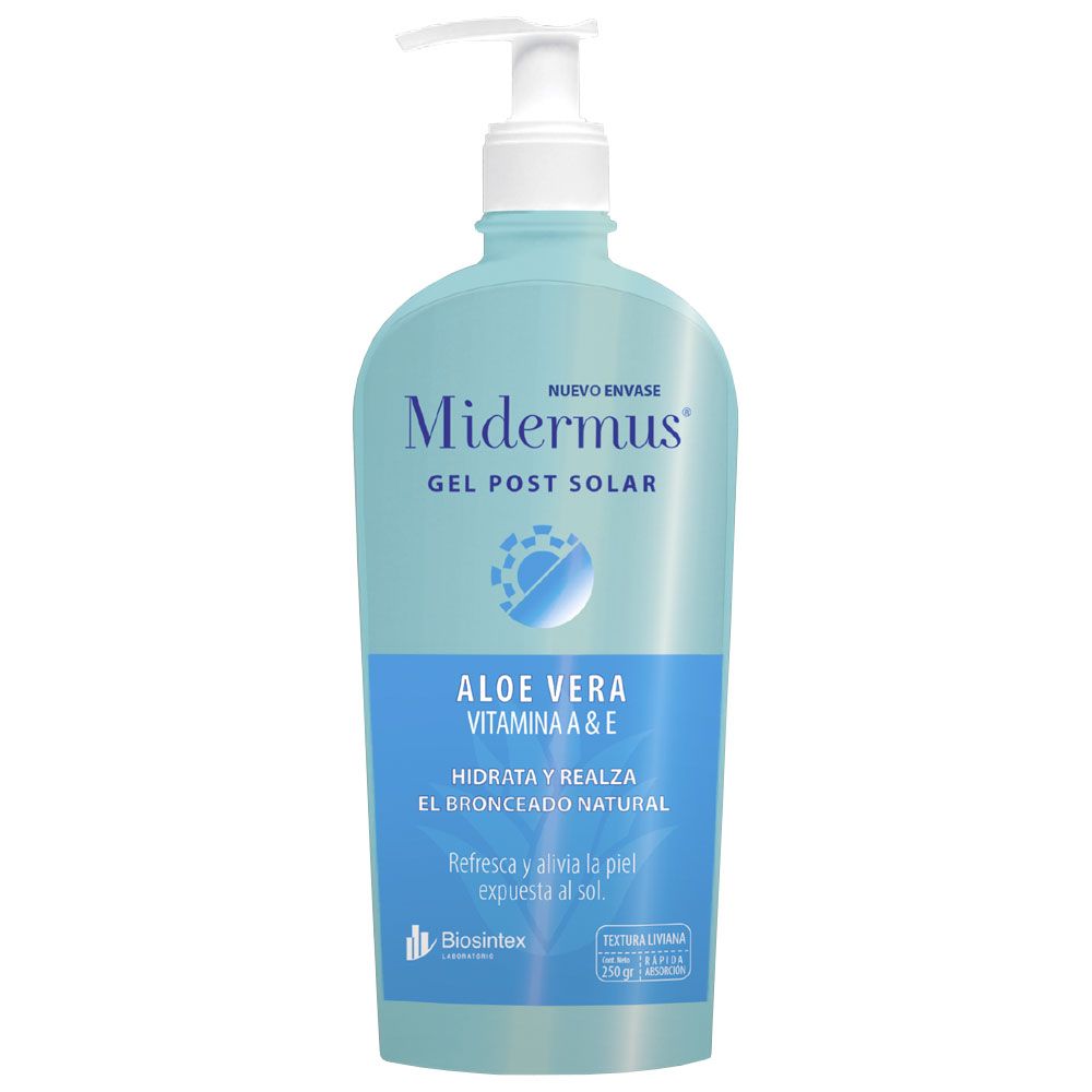 Midermus gel post solar hidratante aloe vera
