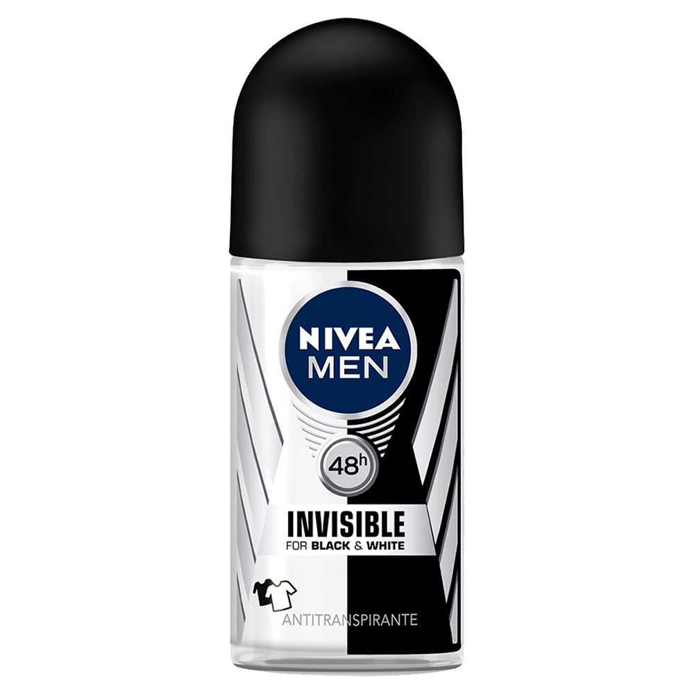 Nivea men desodorante antitranspirante roll on black white