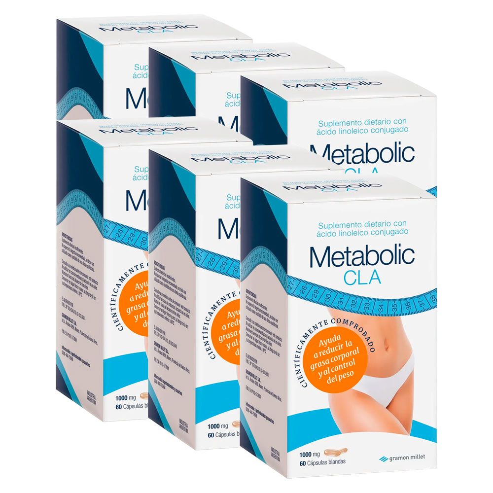 Pack 6 Metabolic cla x 60 cápsulas