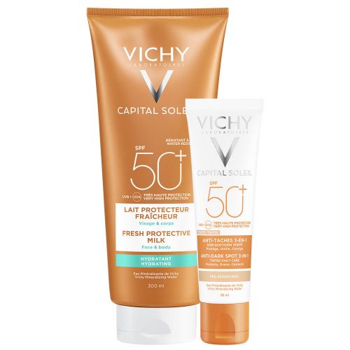 Vichy Capital Soleil Combo Leche Corporal Antimanchas Facial