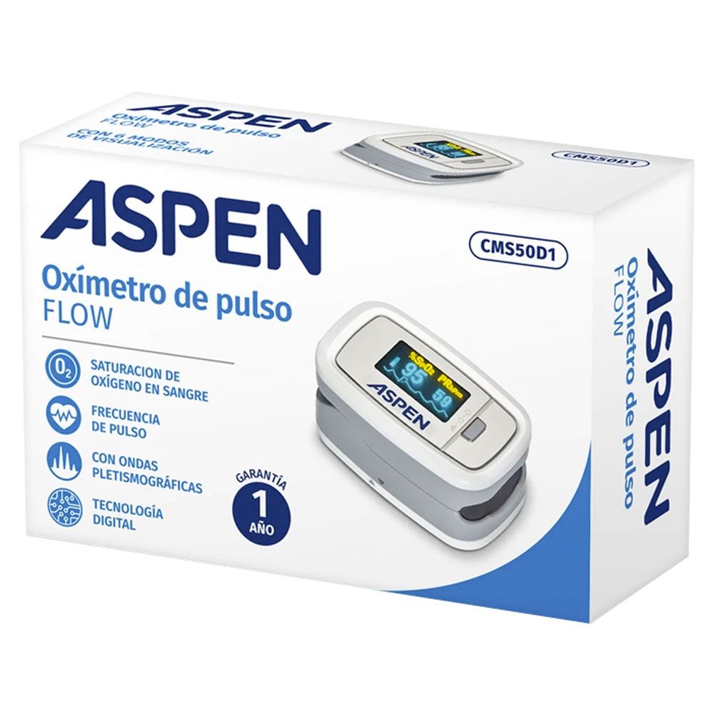 Aspen oxímetro de pulso flow cms50d1