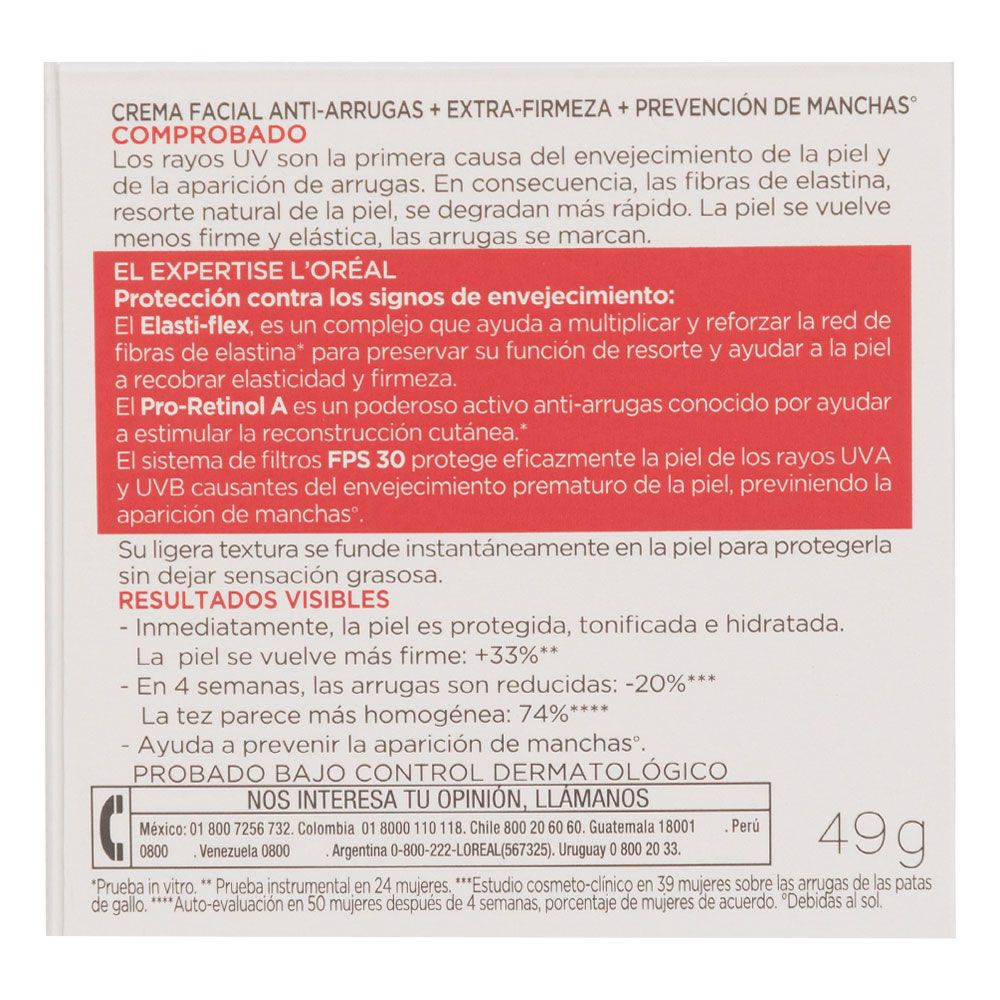 Loreal Paris Revitalift Crema Antiarrugas De Día Con Fps30