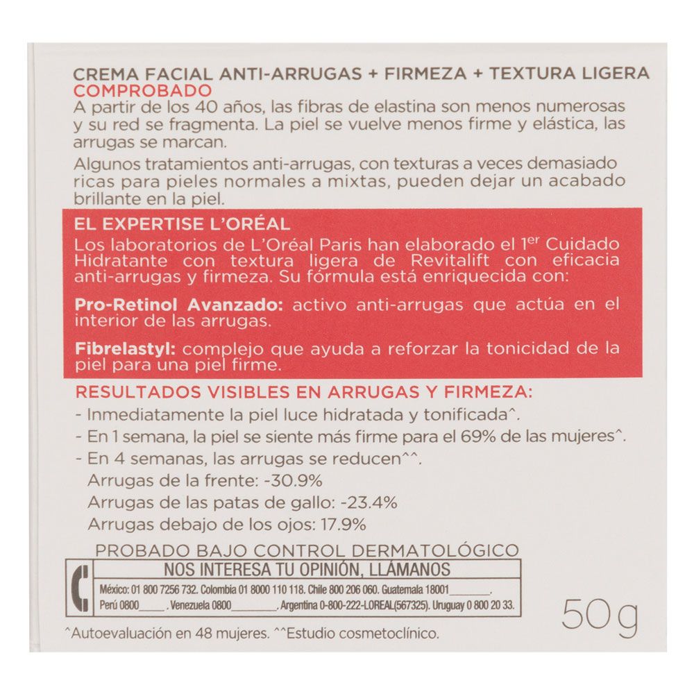 [ARCHIVADO] Loreal Paris Revitalift Crema De Día Textura Ligera