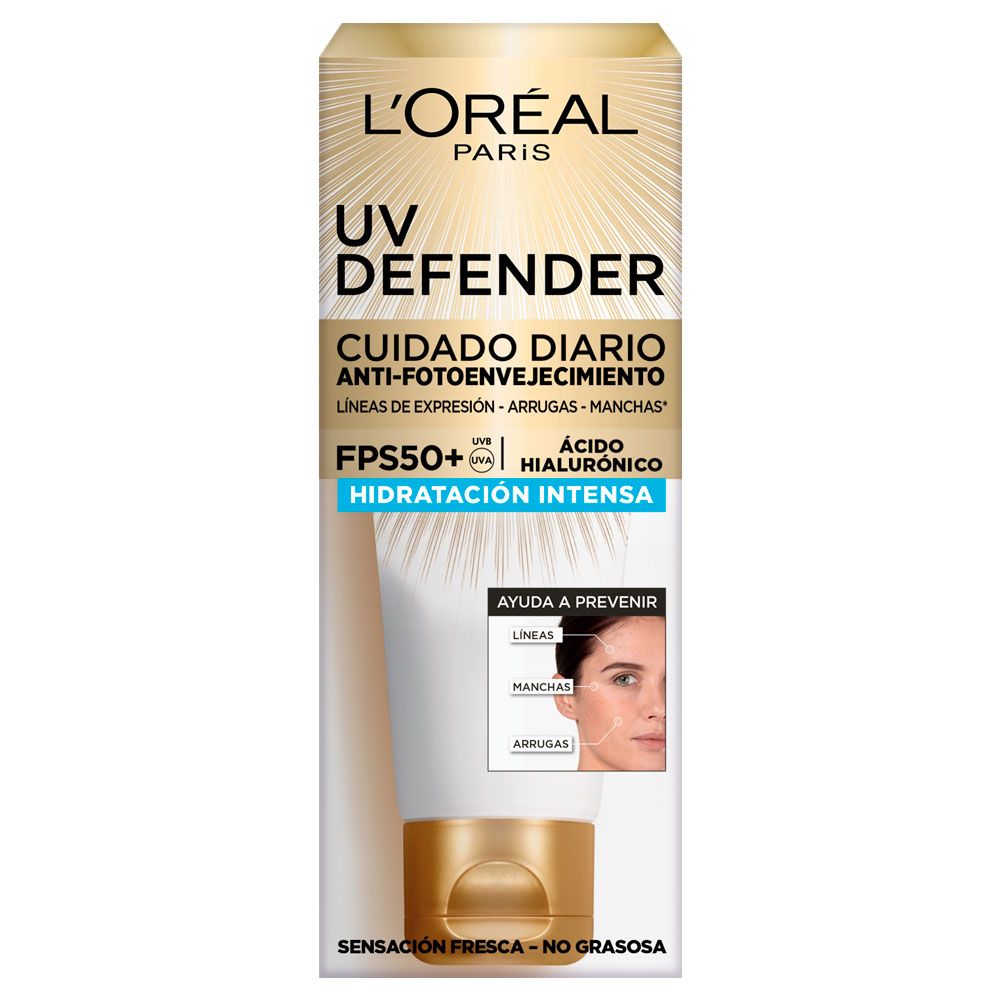 Loreal Paris Uv Defender Cuidado Diario Hidratación Intensa