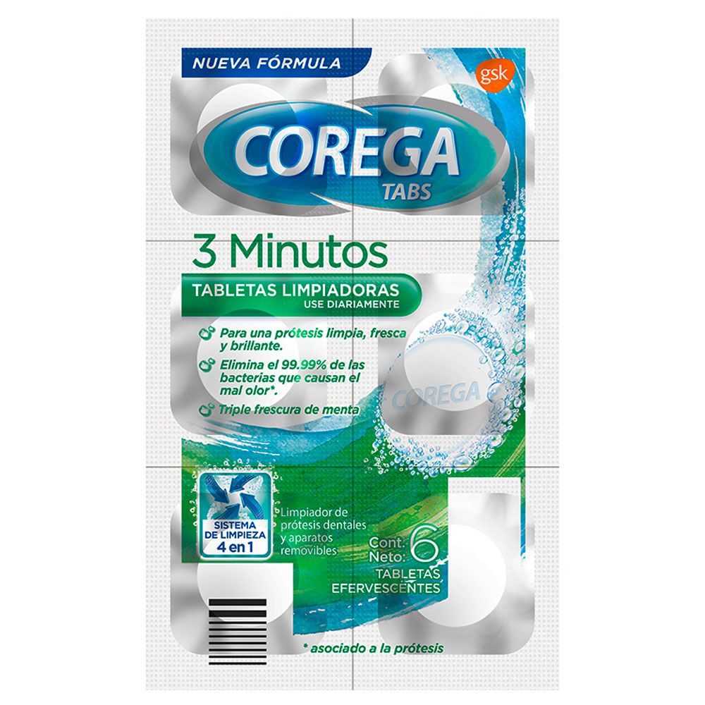 Corega Tabs X 30 Tabletas Efervescentes