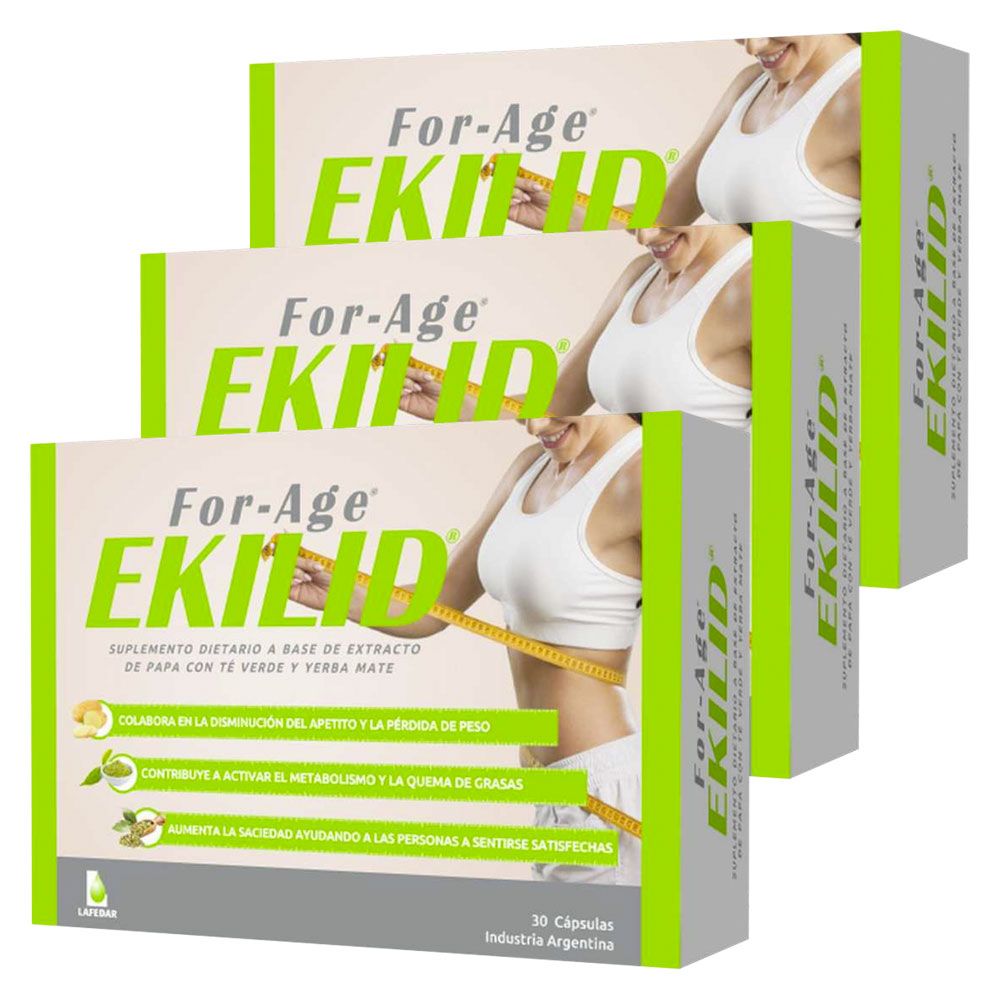 [ARCHIVADO] Pack 3 For Age Ekilid Quemador De Grasa
