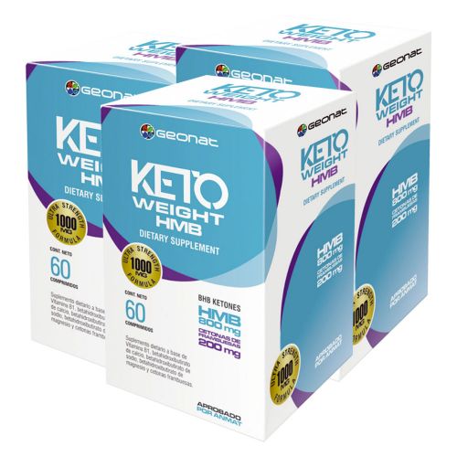 Pack 3 Geonat Keto Weight Hmb Comprimidos