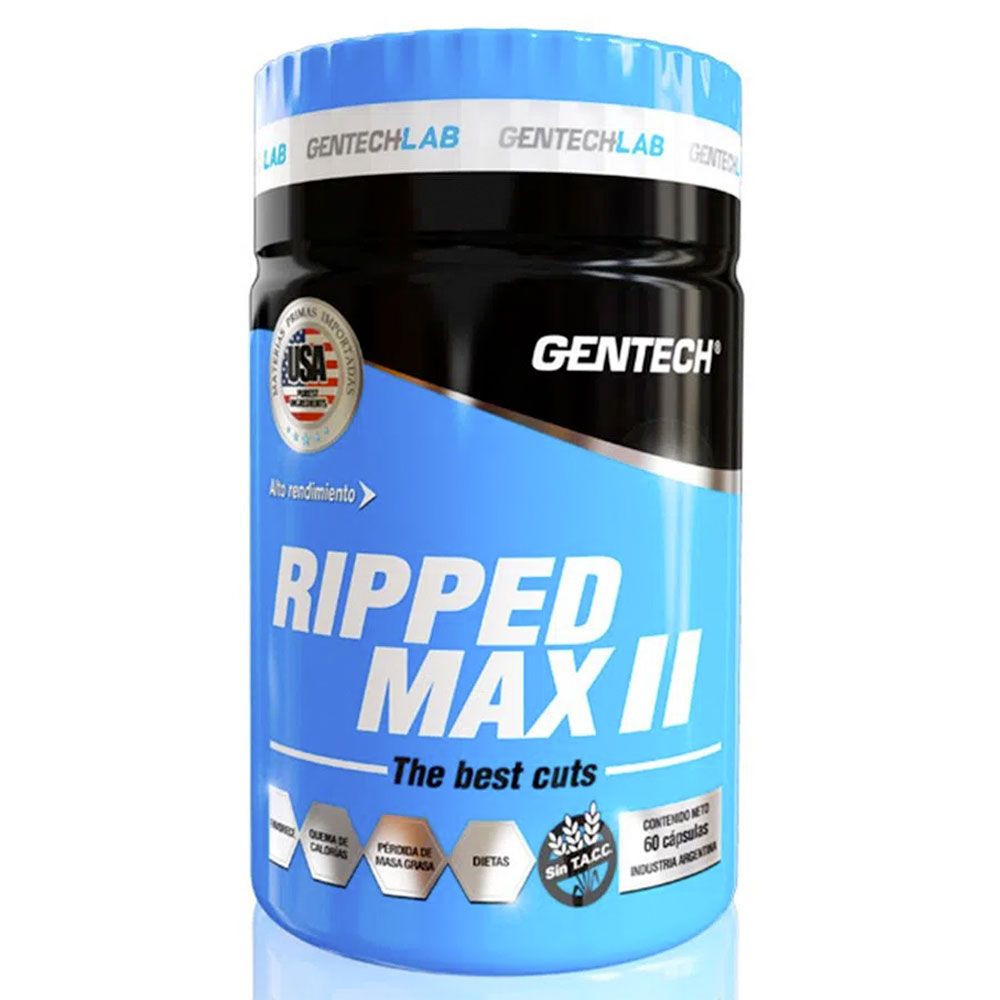 Gentech ripped max II x 60 cápsulas