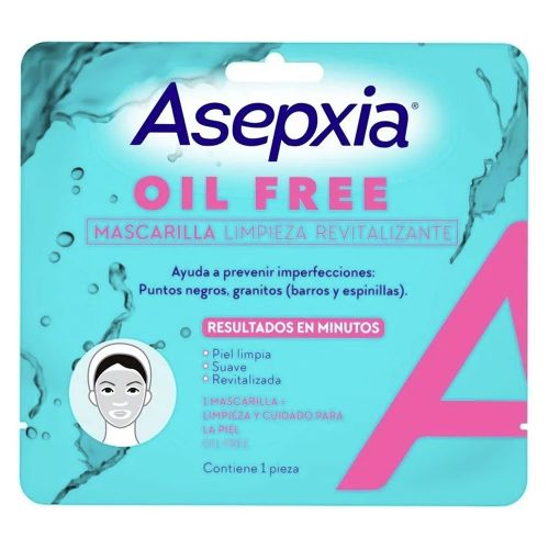 Asepxia Mascarillas Oil Free Limpieza Revitalizante