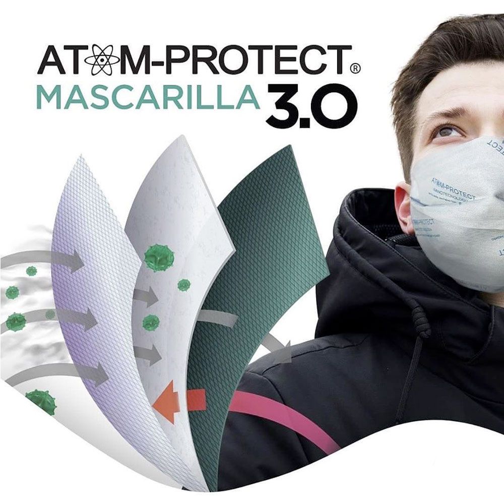 Atom protect mascarilla con nanotecnología