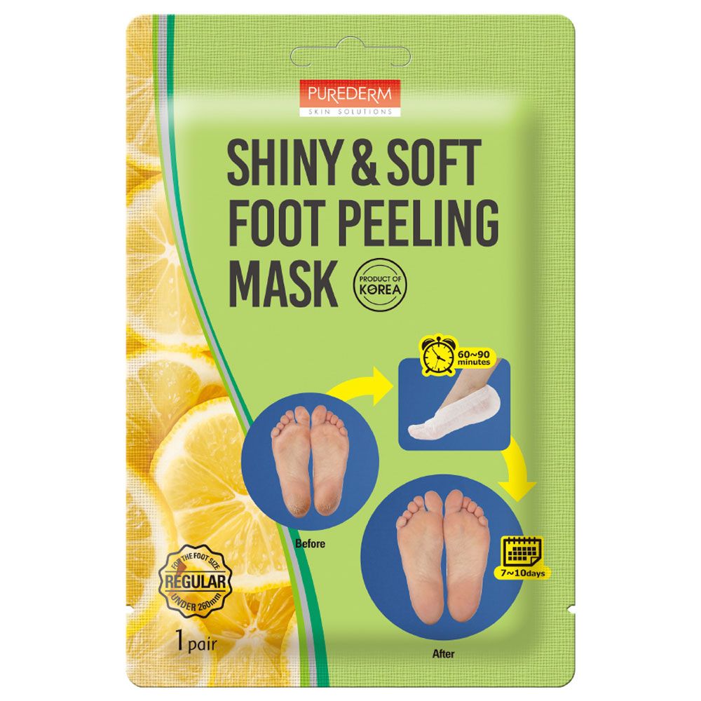 Purederm shiny and soft foot peeling mask