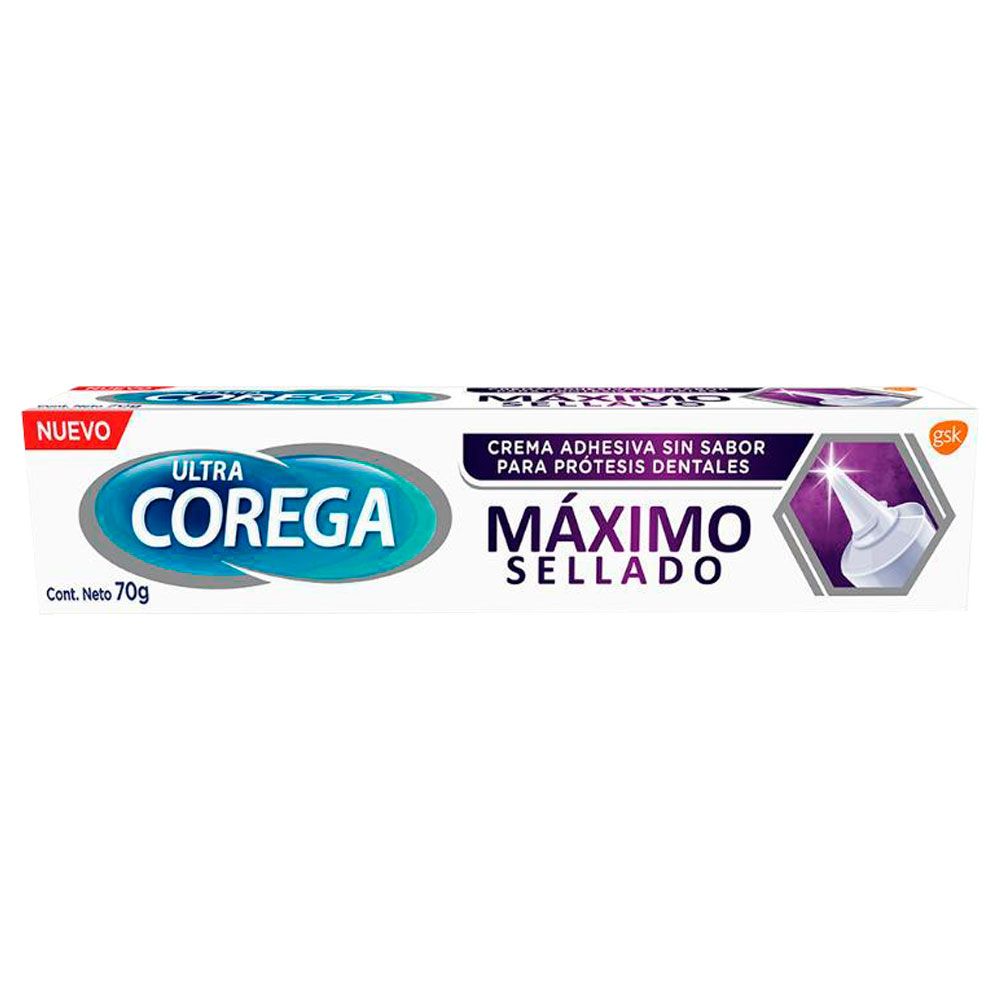 Ultra corega máximo sellado crema adhesiva