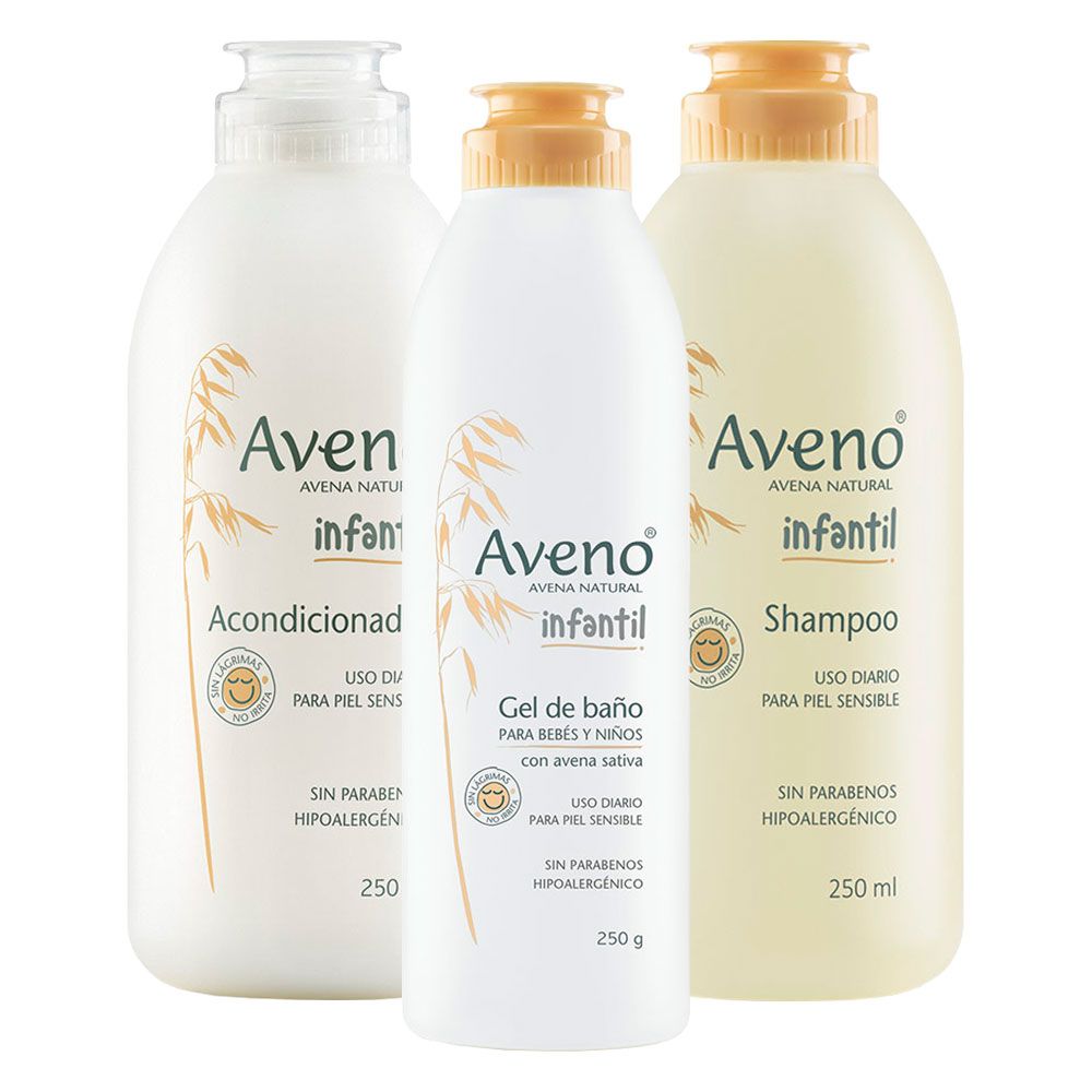 Aveno infantil combo línea completa pieles sensibles