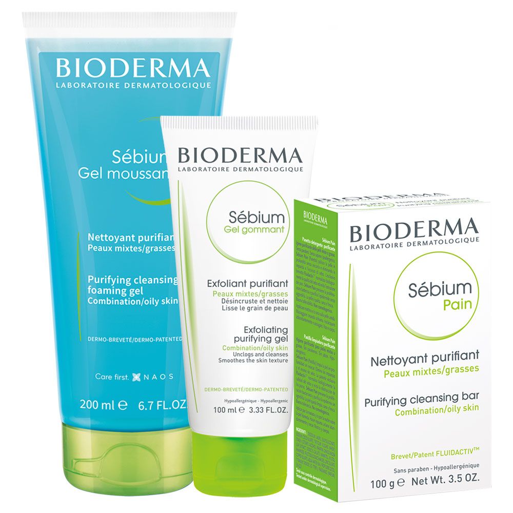 Bioderma rutina completa para la higiene de pieles grasas