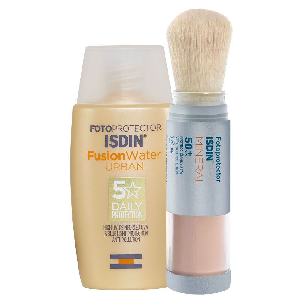 Isdin combo fusion water urban + sunbrush