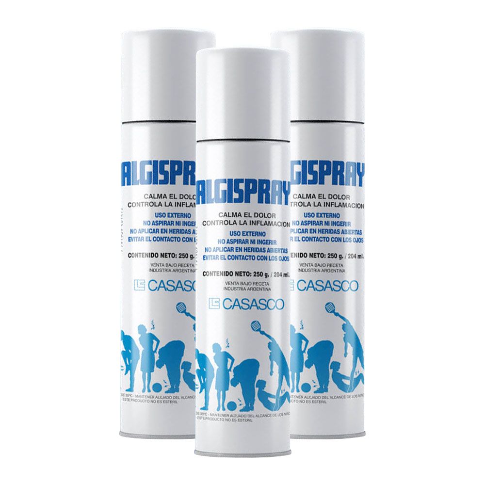 Pack 3 casasco algispray gas refrigerante