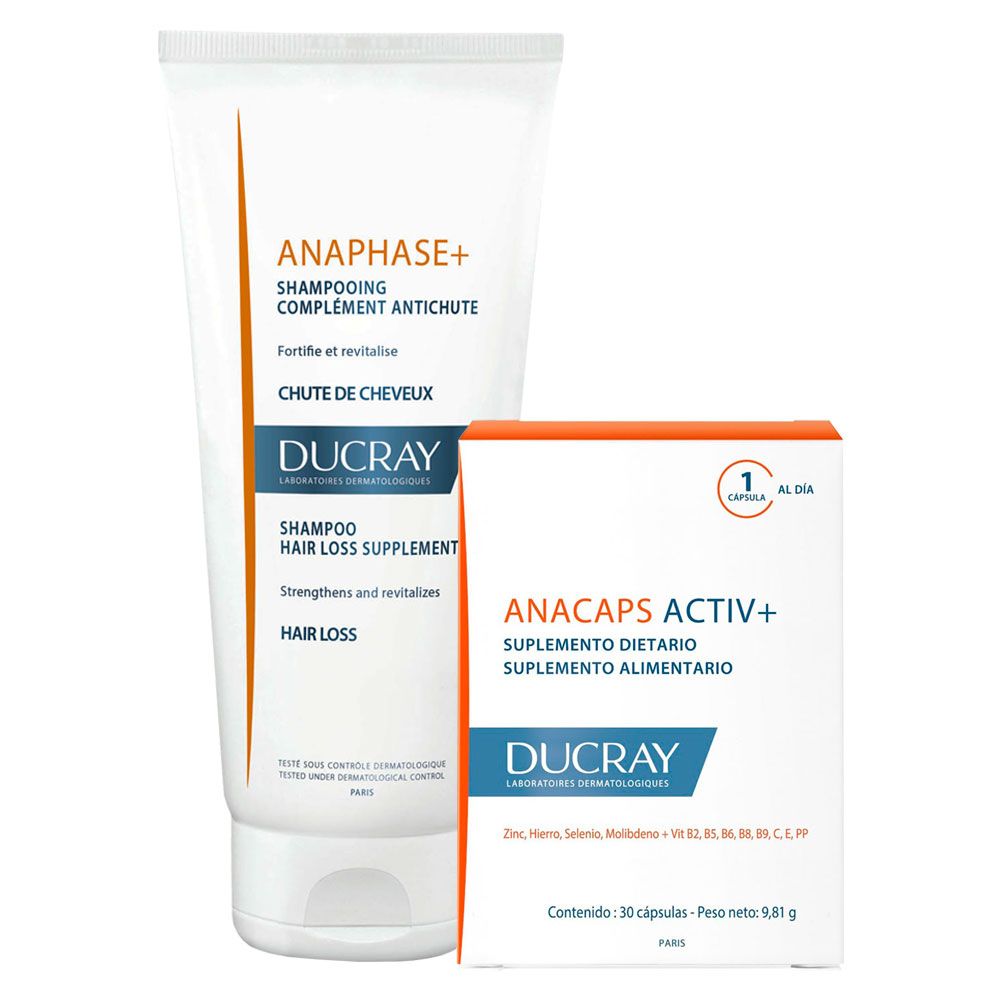 Ducray combo anacaps + anaphase shampoo 200ml