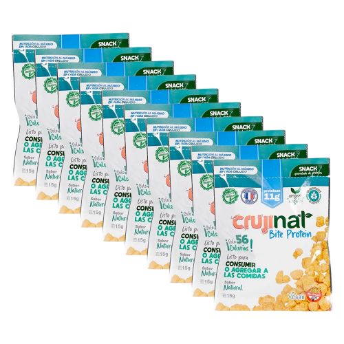 Pack 10 Crujinat Bite Protein Snack Saludable