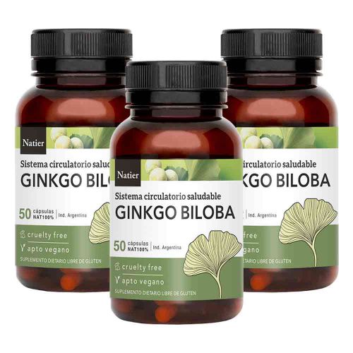 Pack 3 Natier Ginkgo Biloba Cápsulas