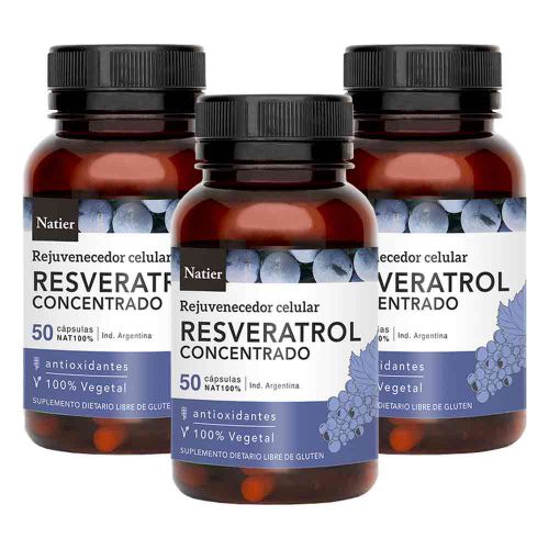 Pack 3 Natier Resveratrol Cápsulas