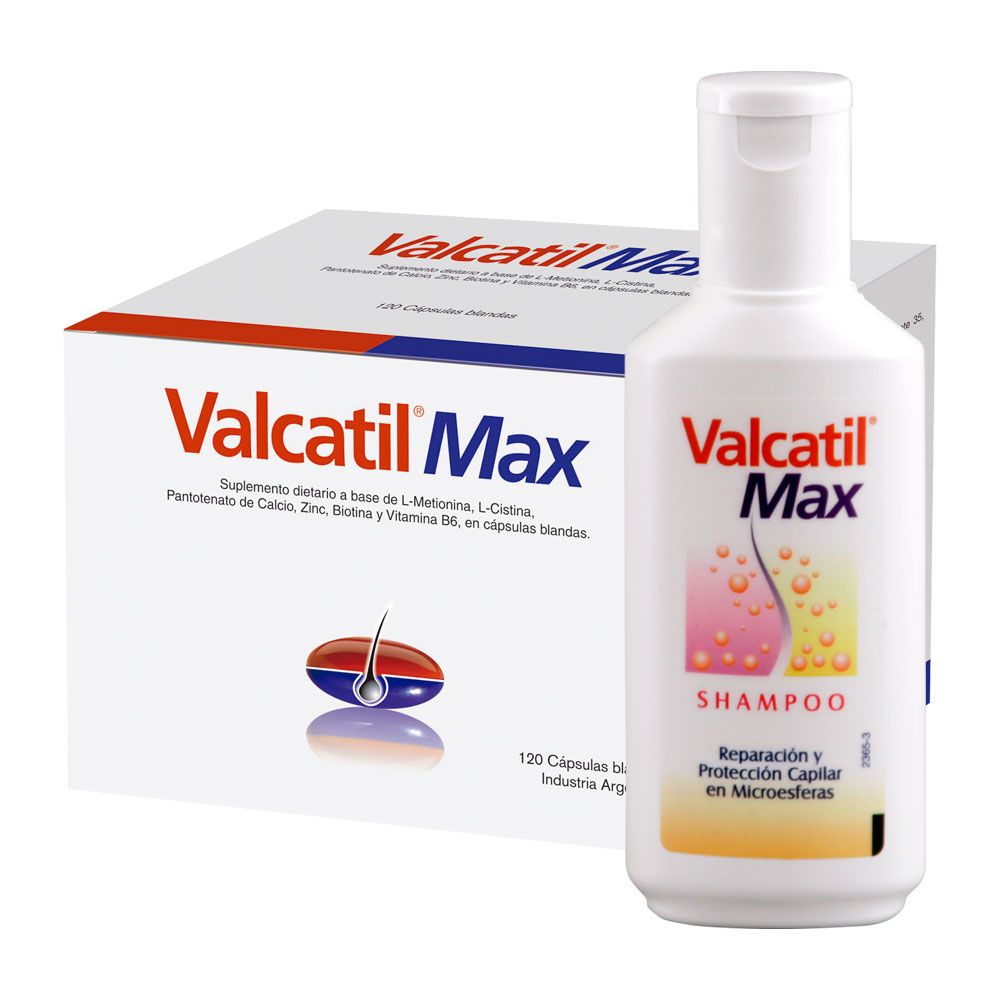 Valcatil max 120 caps + valcatil max shampoo 150ml