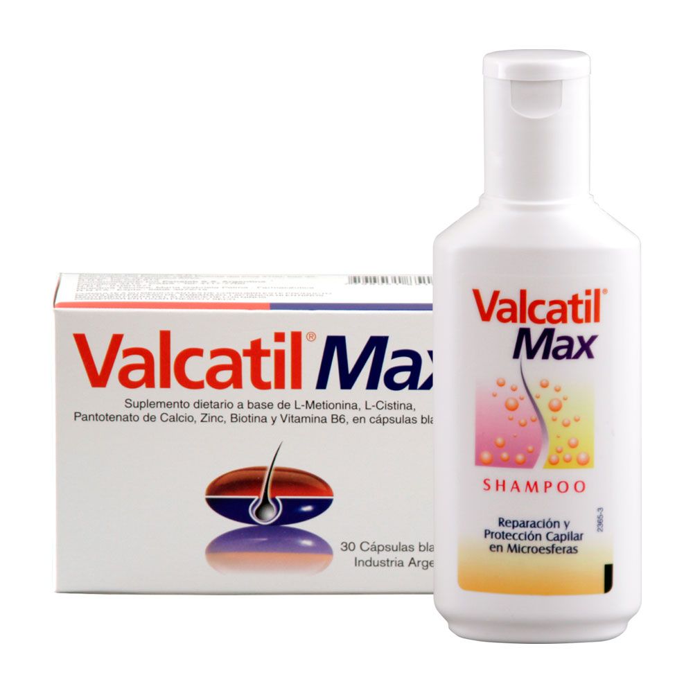 Valcatil max 30 caps + valcatil max shampoo 150ml