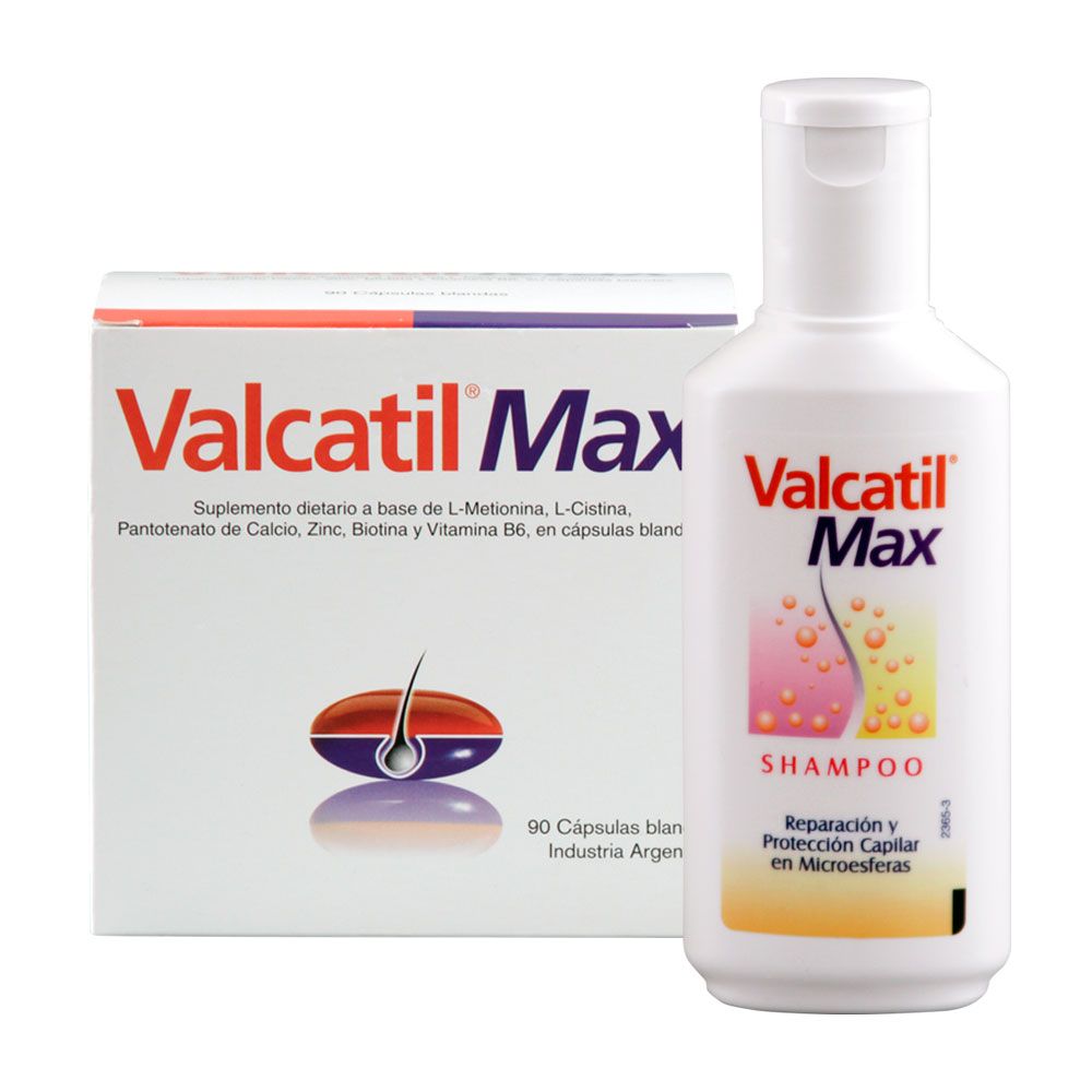 Valcatil max 90 caps + valcatil max shampoo 150ml