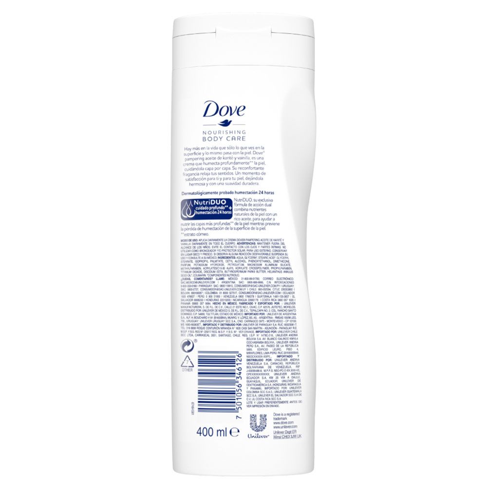 Dove Crema Corporal Aceite De Karité Y Vainilla