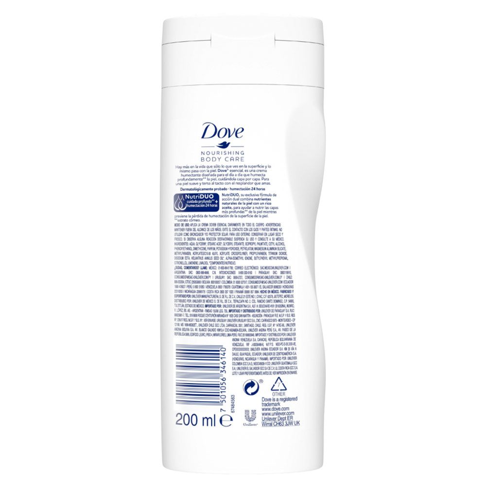 Dove Crema Corporal Nutrición Esencial